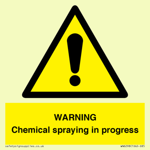 WARNING Chemical spraying in progress